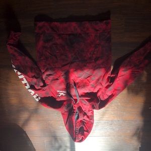 Hollister red tie dye hoodie new with tags